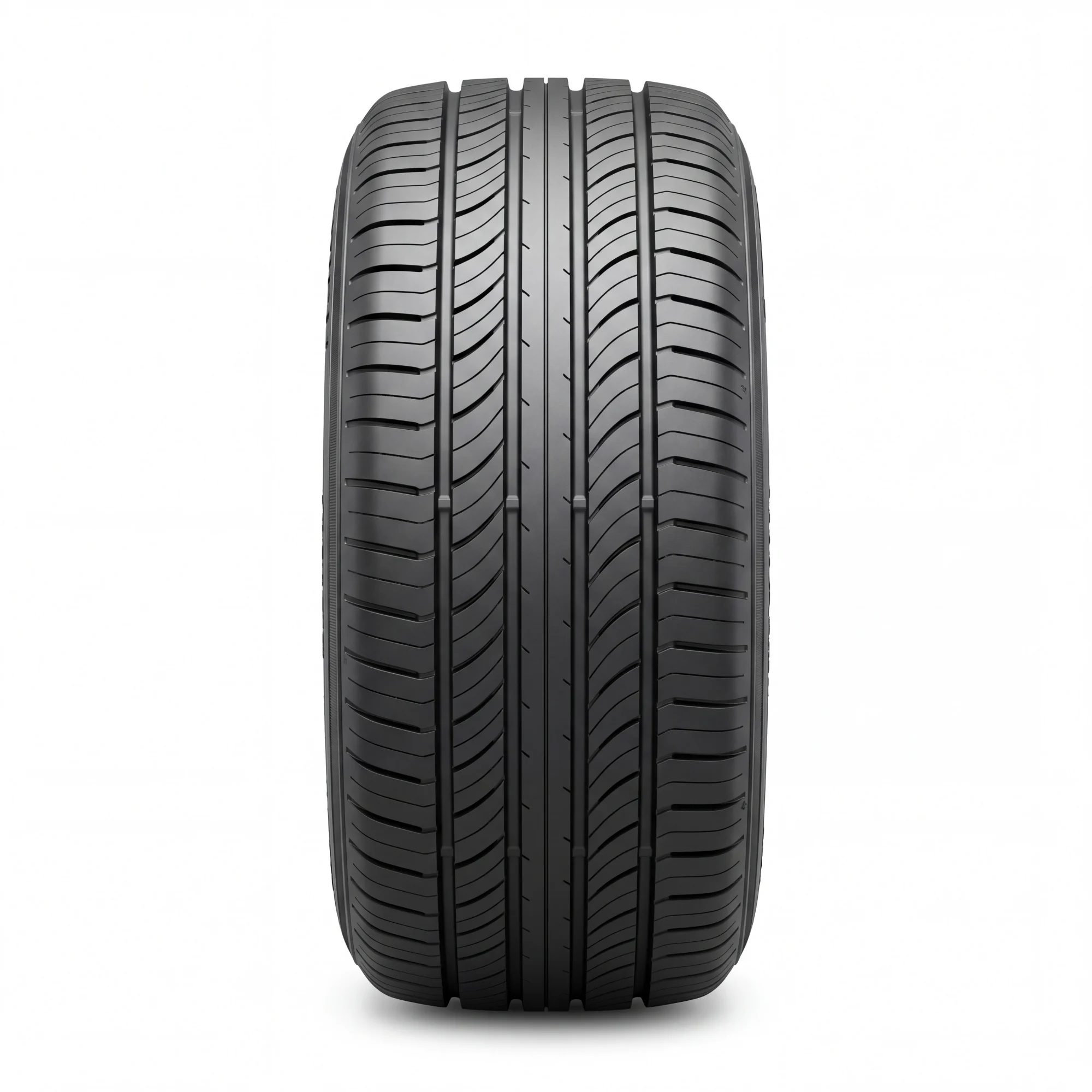 INVICTA STREETFOX street radial seen head-on, showing four straight circumferential grooves cutting five continuous ribs across a flat low-profile tread face with no lugs
